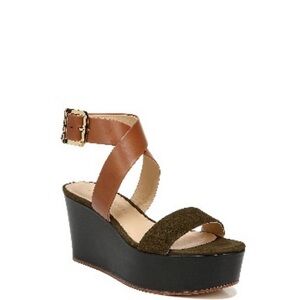 Veronica Beard Hurley Army Platform Sandals